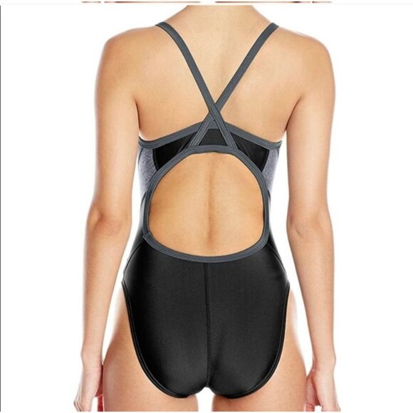Speedo Womens Pro LT One-Piece Swimsuit Black & Gray Size 26 Competitive Pool - Picture 2 of 9